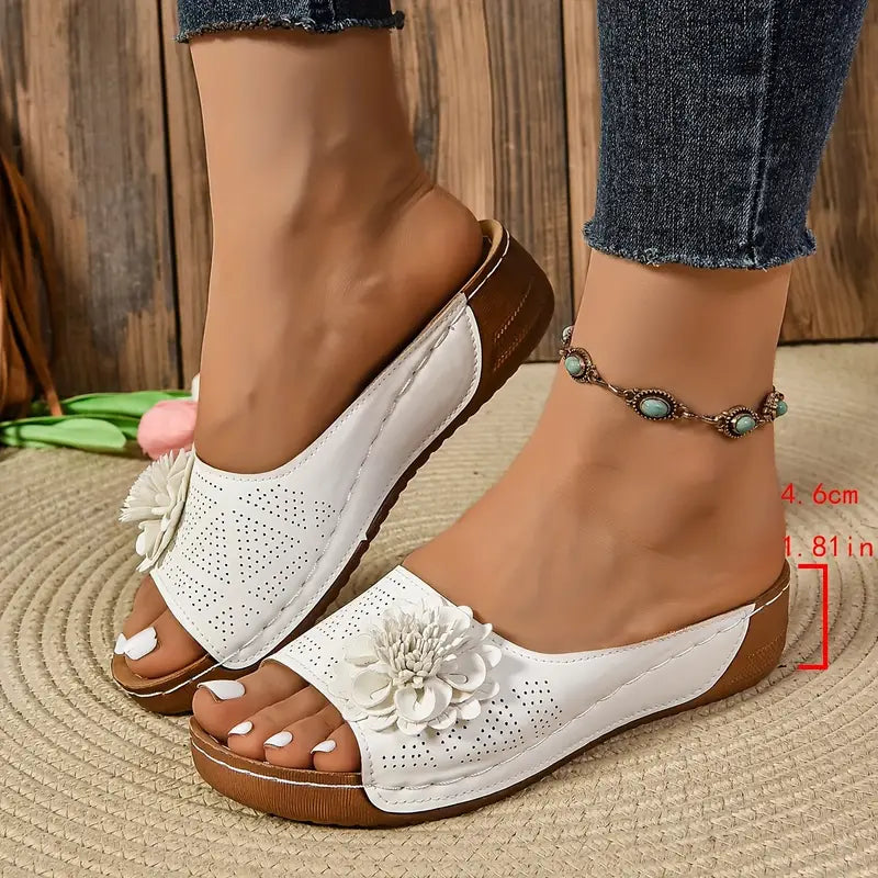 BURNIE™ WOMEN'S FLORAL OPEN TOE SLIDES