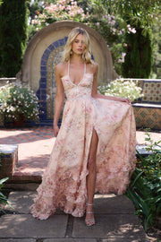 Alexa™ | The Scarlette Dress in Peach Tapestry