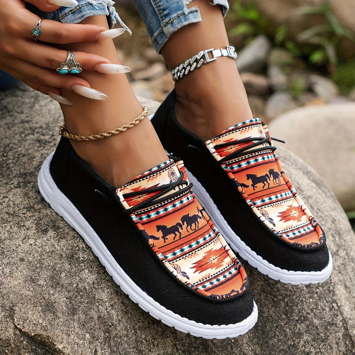 AVA™ WOMEN'S CASUAL SLIP-ON FLAT SNEAKERS