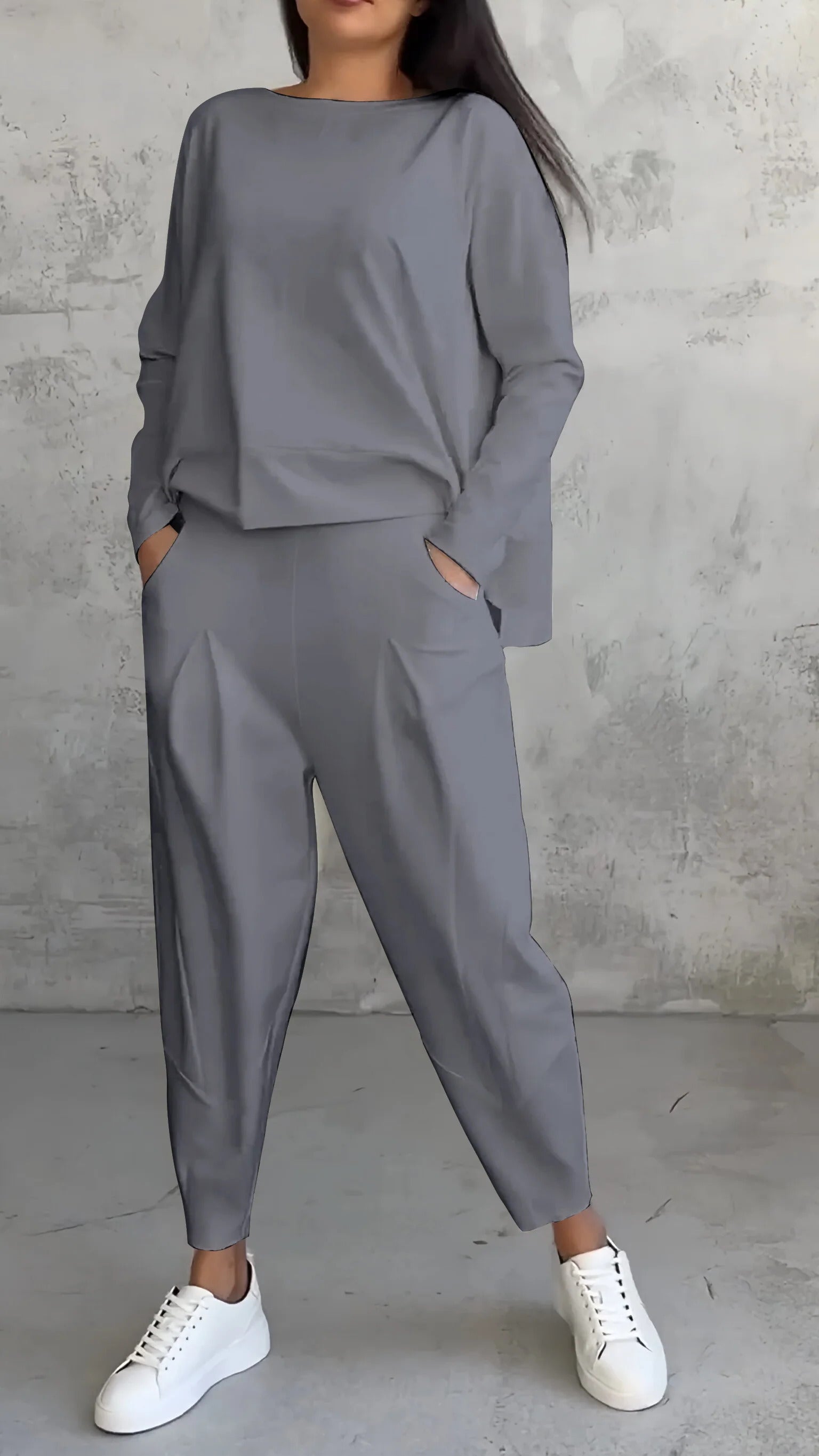 Nora | Women's 2 Piece Lounge Set Long Sleeve Top and Pants