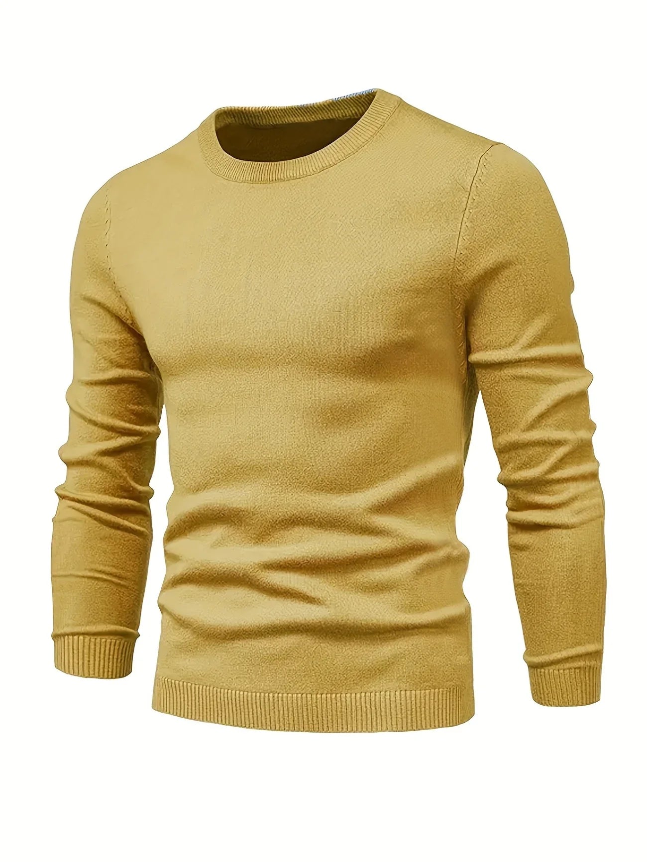 BRANDFORD KNIT™ — MEN’S CASUAL SOLID KNITTED CREW NECK SWEATER