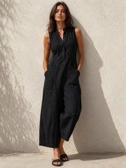 Naomi | Women's Sleeveless Wide Leg Jumpsuit