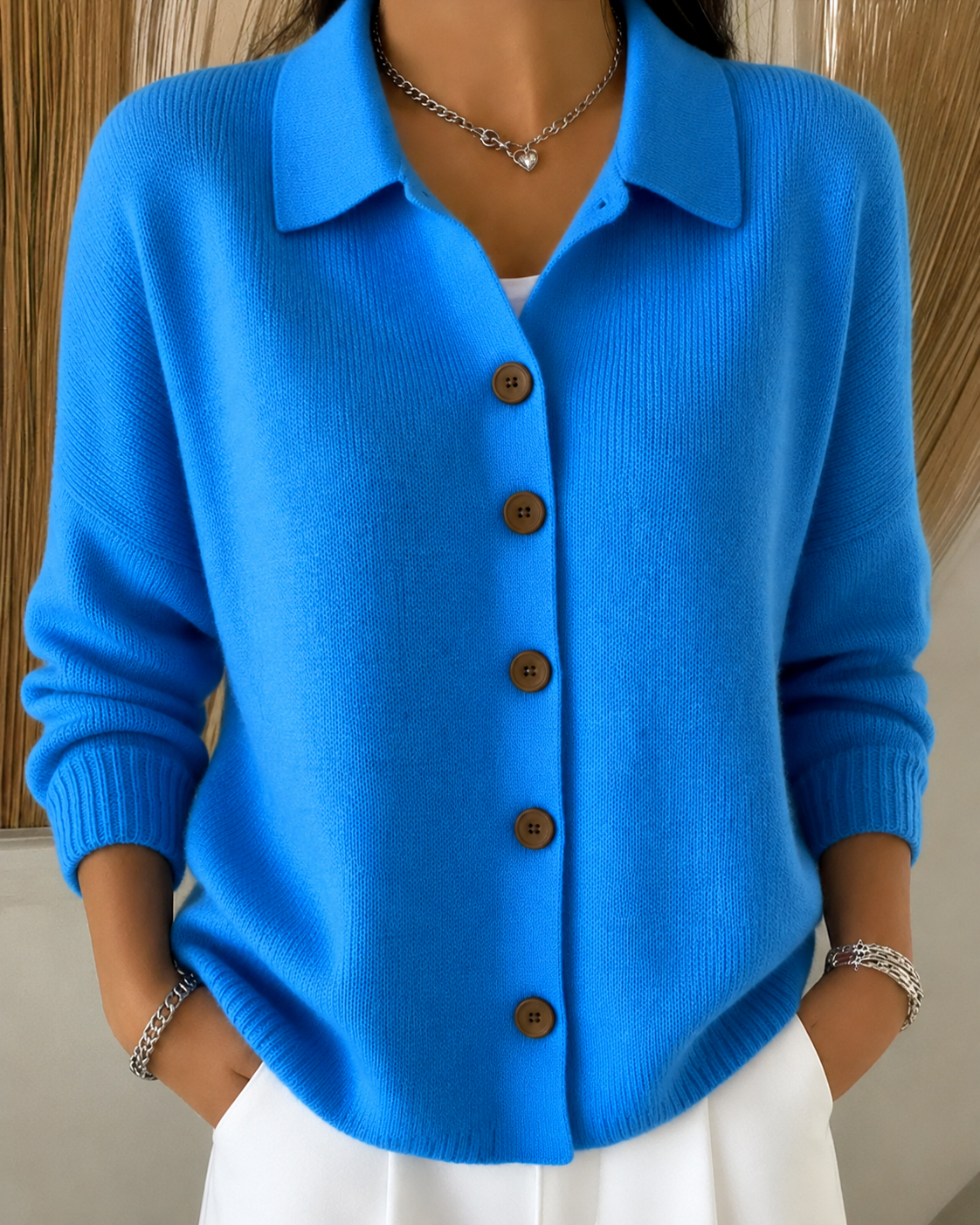 Sienna™ | Button Collar Cardigan