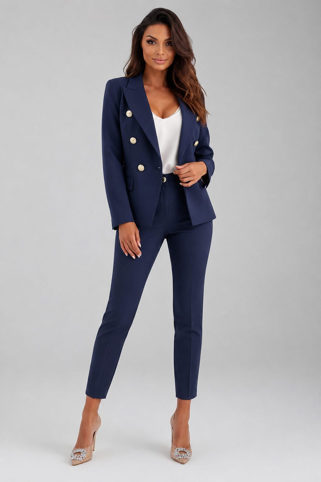 Scarlett | Women's Double Breasted Blazer Suit Set