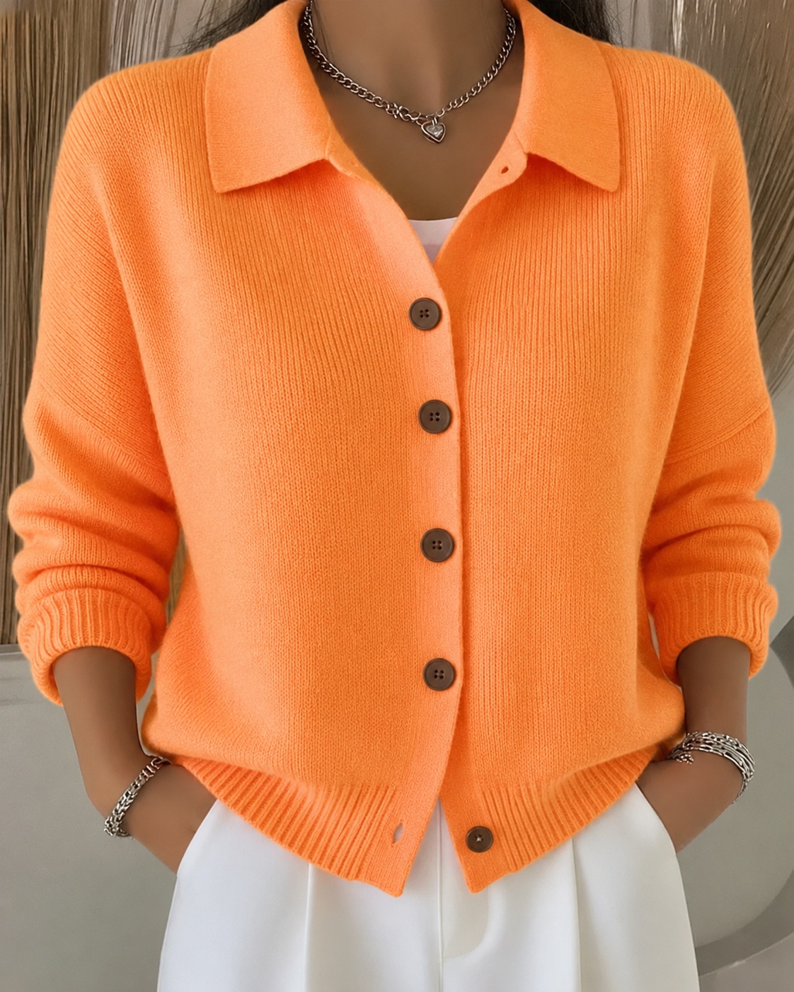 Sienna™ | Button Collar Cardigan