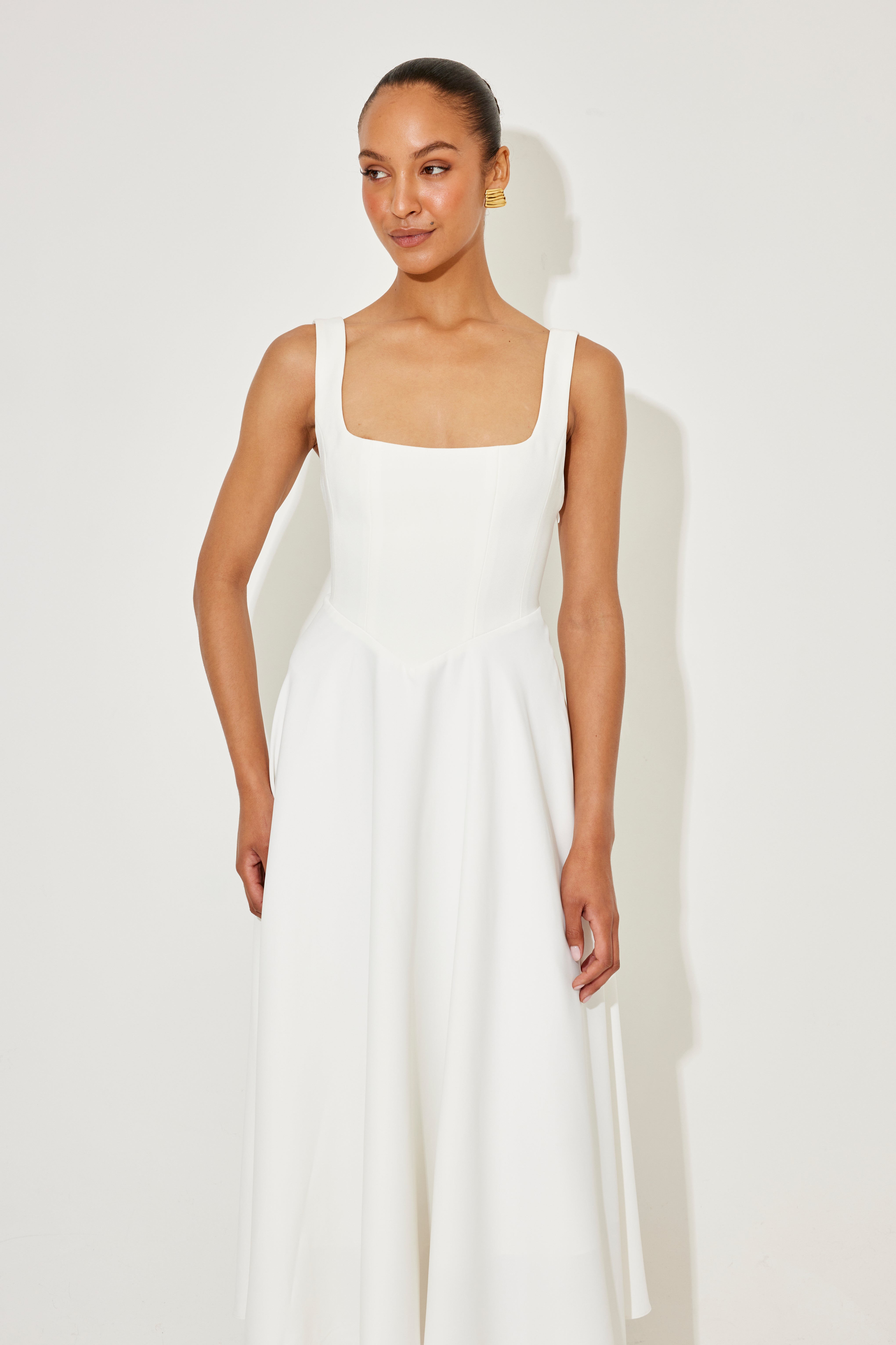 Angela™ | Timeless Flowy Midi Dress