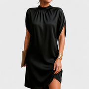 Mara | Women's Mock Neck Mini Dress Split Sleeve Going Out Dress