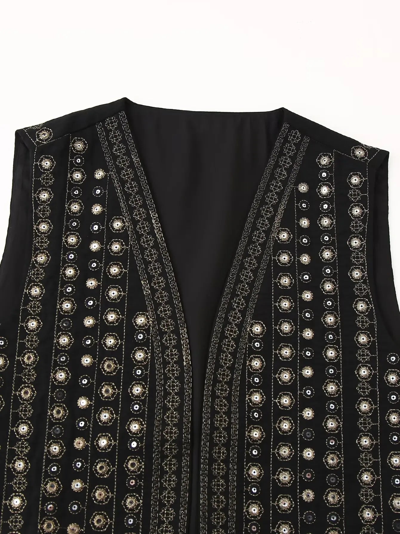Celestia™ | Sequin Pattern Boho Vest