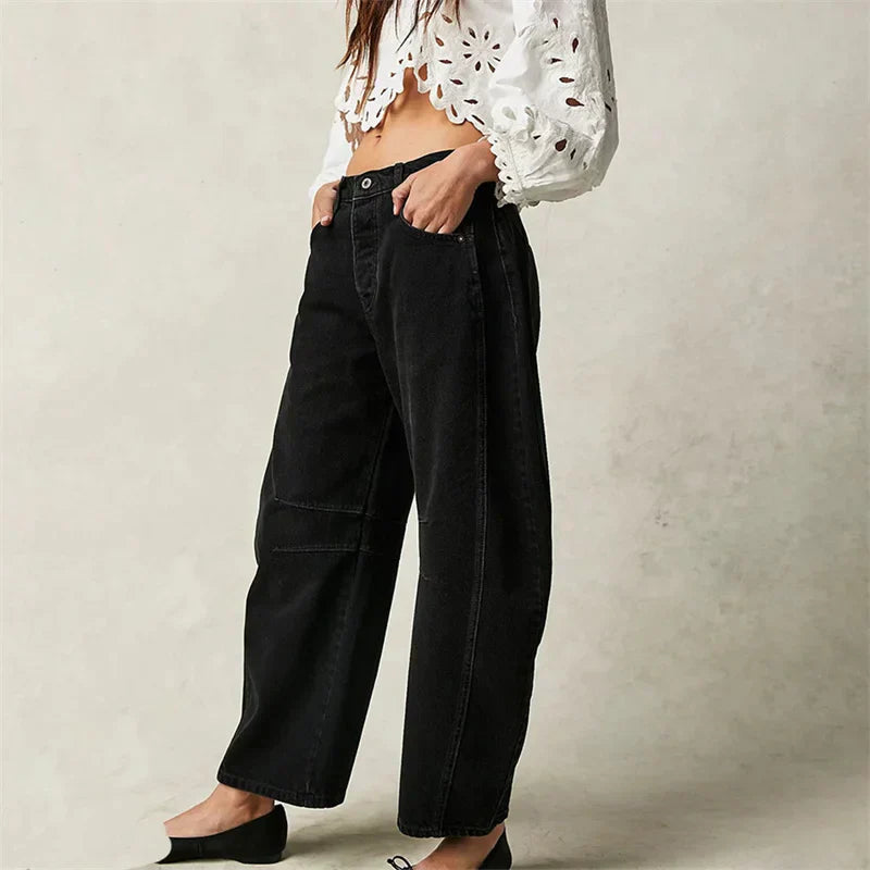Barrel | Women's High Waist Barrel Leg Jeans Relaxed Fit Denim