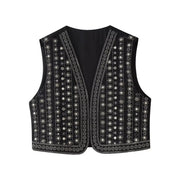 Celestia™ | Sequin Pattern Boho Vest