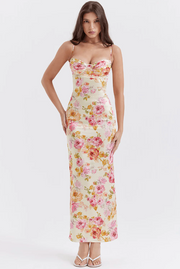 Katherine | Women's Wedding Guest Floral Spaghetti Strap Dress
