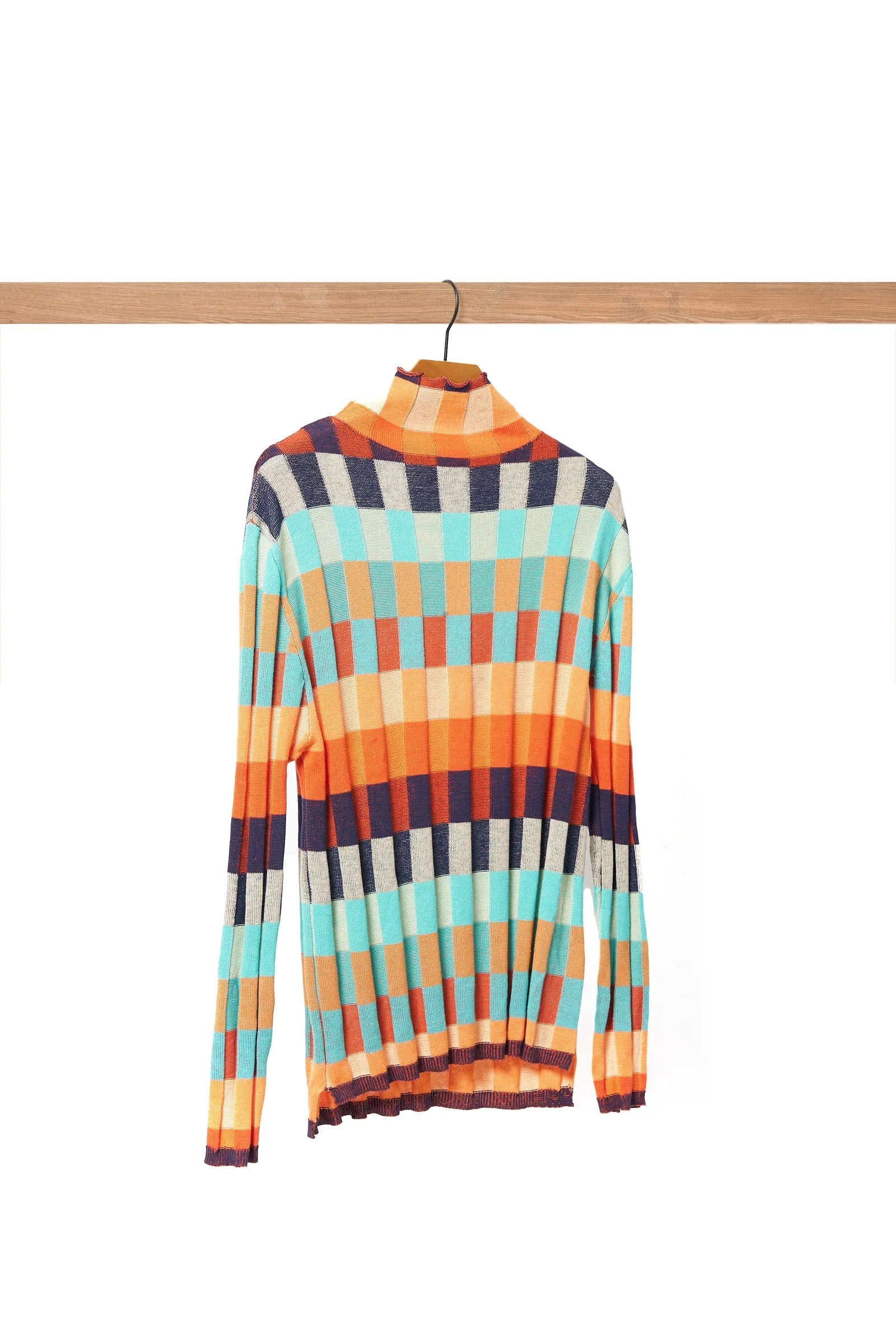 ANAYAH™ – HIGH NECK PATCHWORK ELEGANCE CASHMERE COUTURE