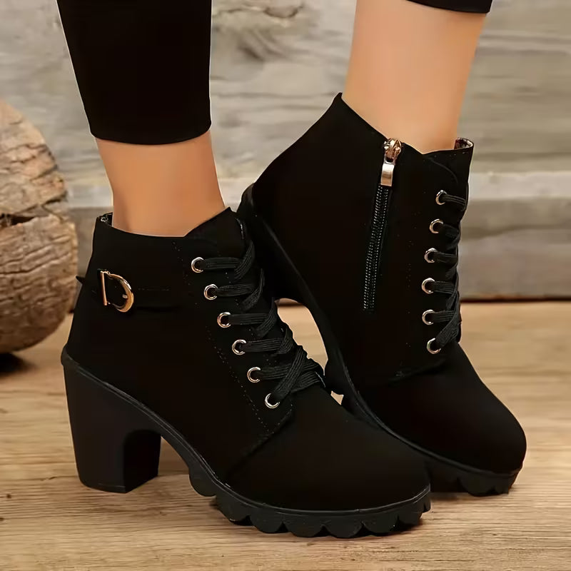 ELENA AUTUMN BOOTS - Lace-Up & High-Heel
