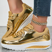 Aurelia | Women's Rhinestone Platform Sneakers