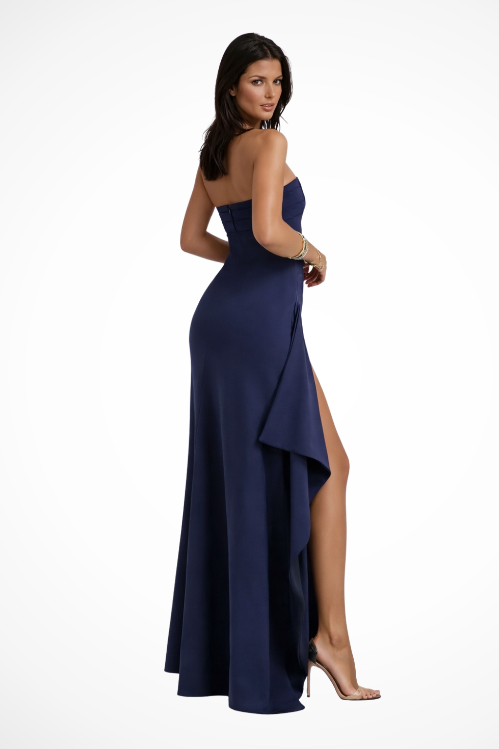Aurelia | Women's Strapless Evening Maxi Dress with Side Slit
