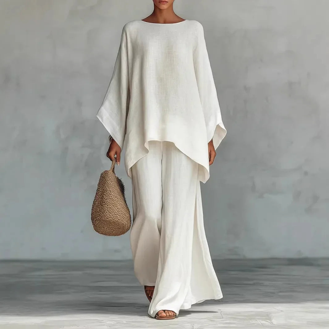 Beatrice | Women's Oversized Round Neck Wide Leg Set