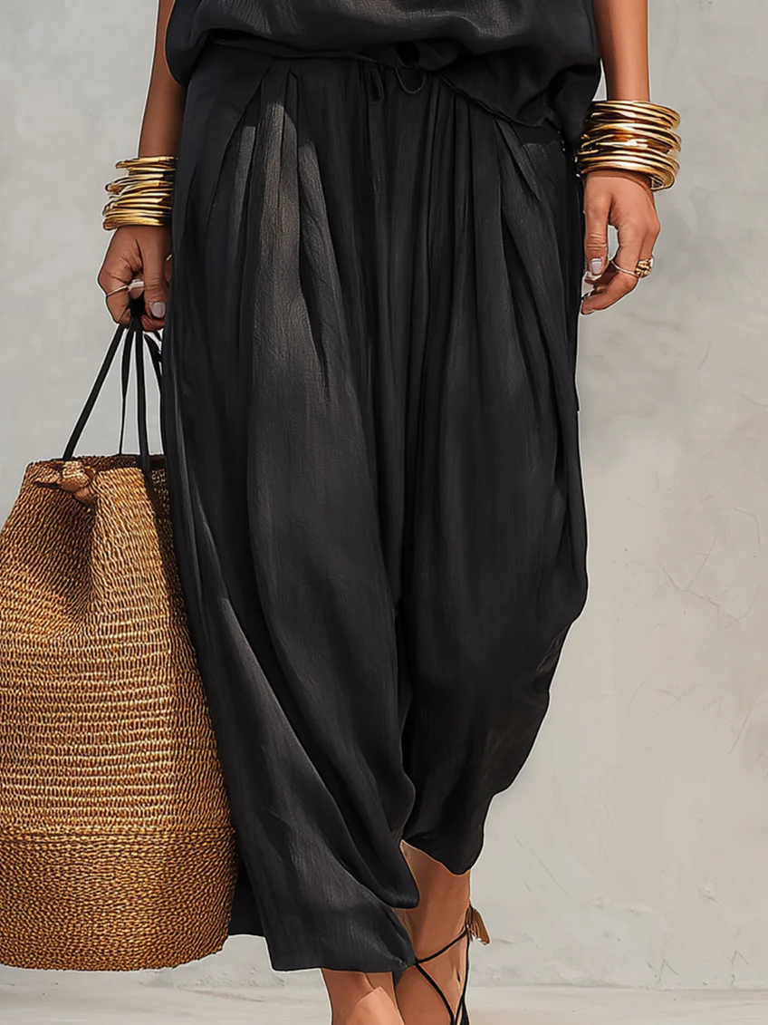 Bianca | Women's Cowl Neck Halter Two Piece Set