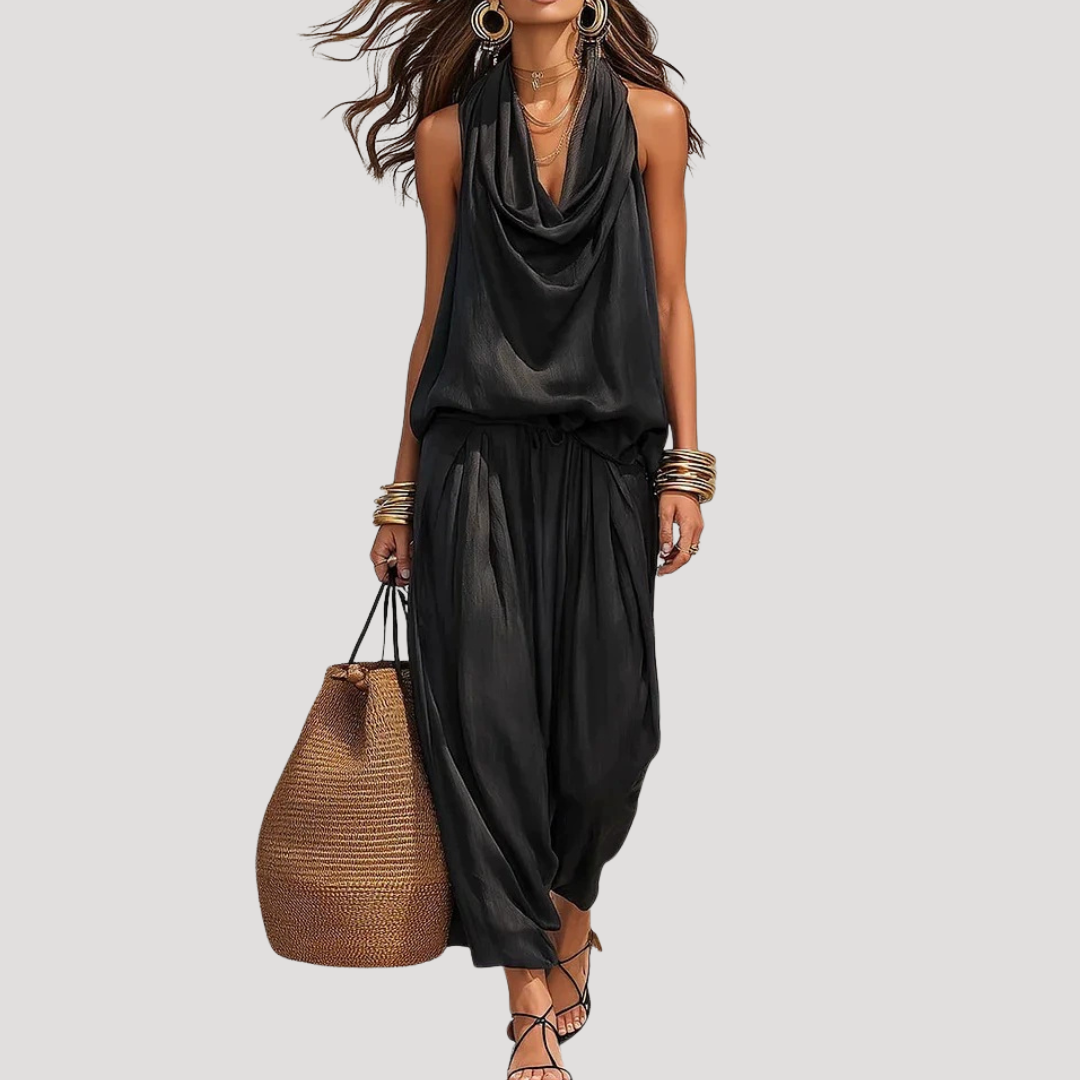 Brielle | Women's Cowl Neck Sleeveless Coordinated Set