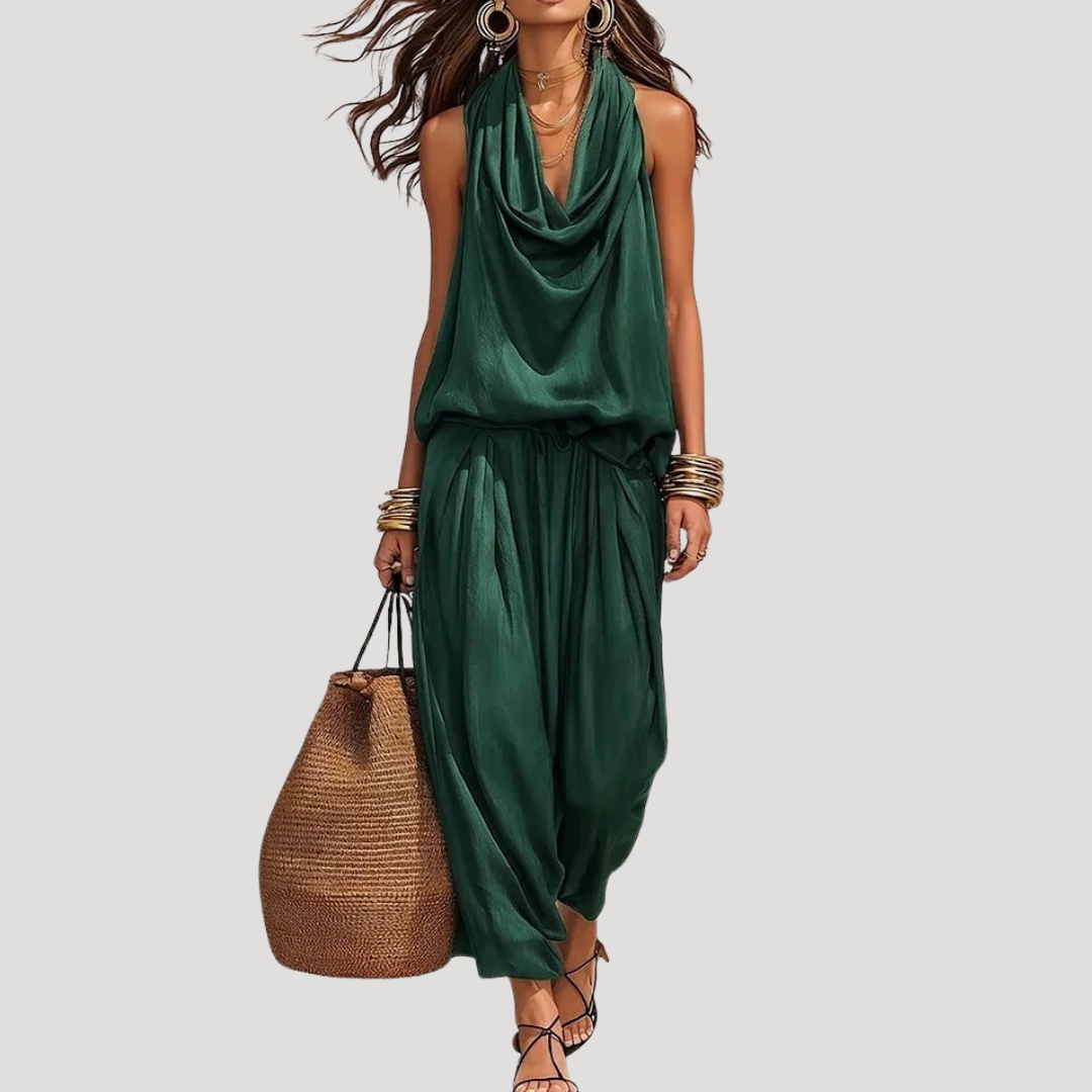 Brielle | Women's Cowl Neck Sleeveless Coordinated Set