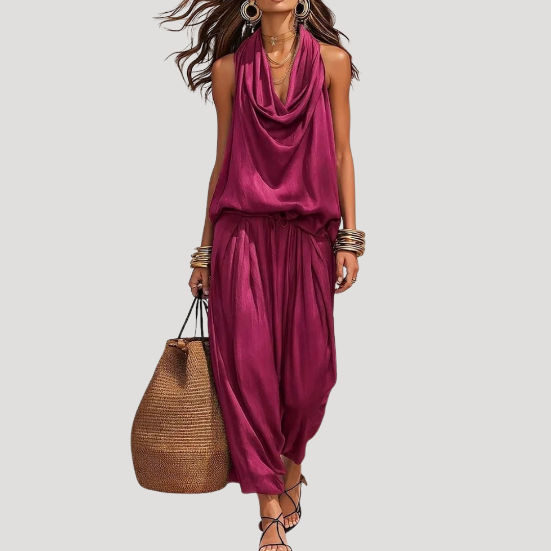 Brielle | Women's Cowl Neck Sleeveless Coordinated Set
