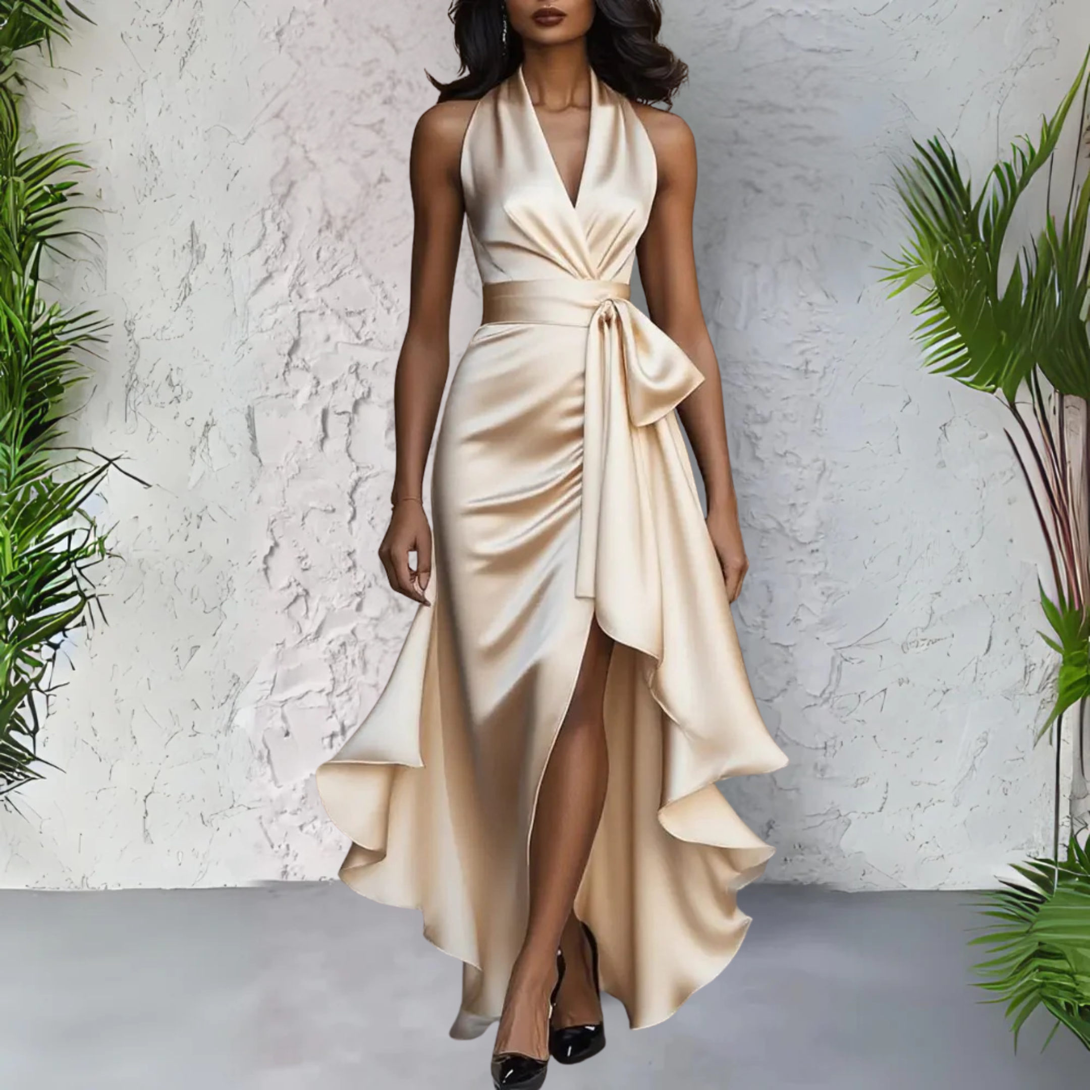 Calliope | Women's Halter Neck Maxi Dress