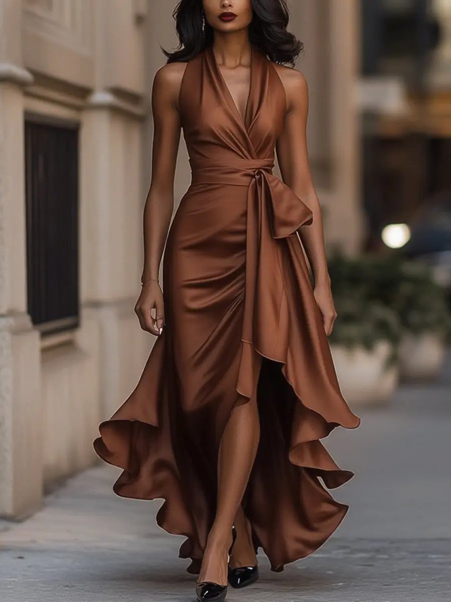 Calliope | Women's Halter Neck Maxi Dress