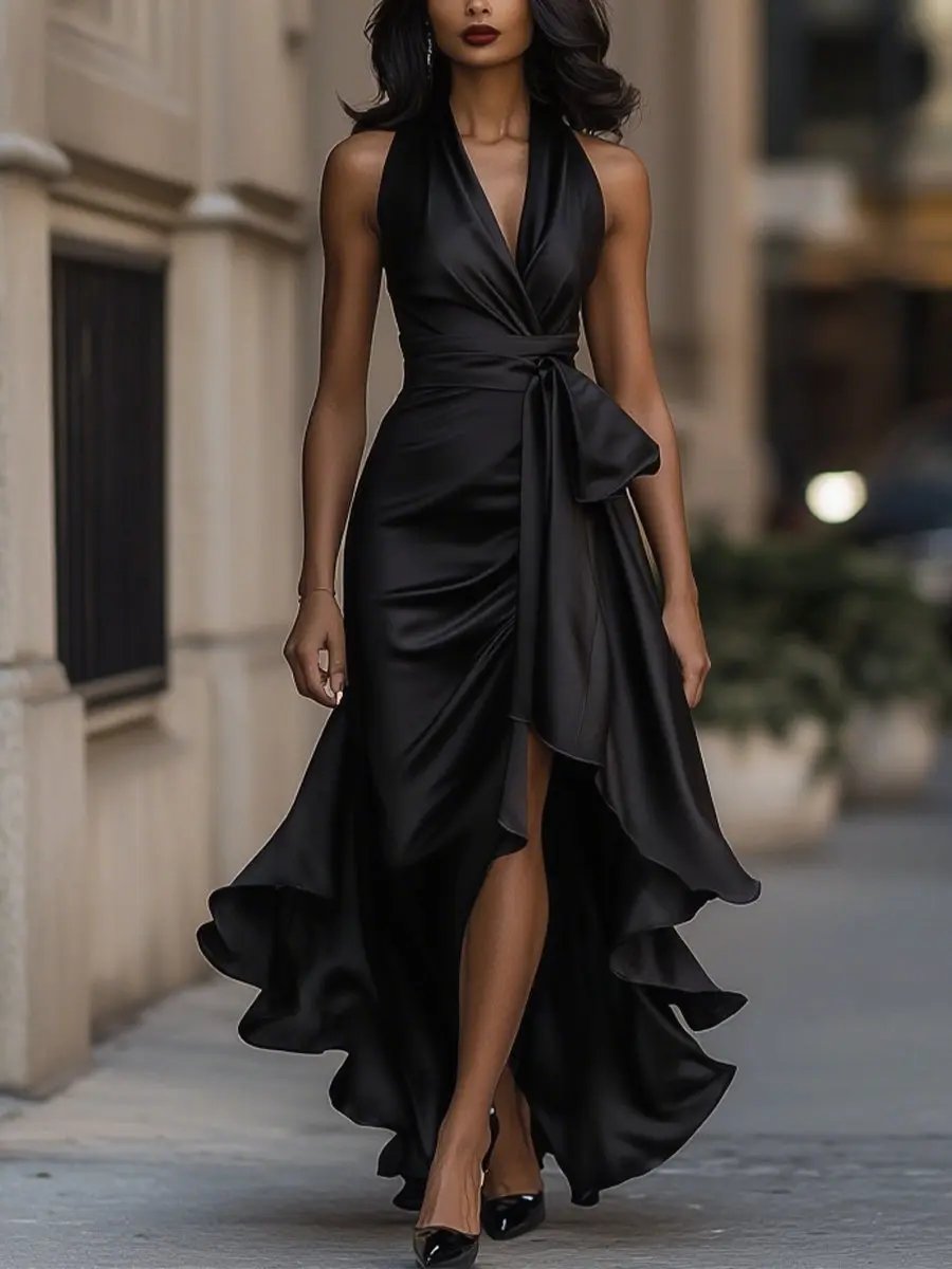 Calliope | Women's Halter Neck Maxi Dress