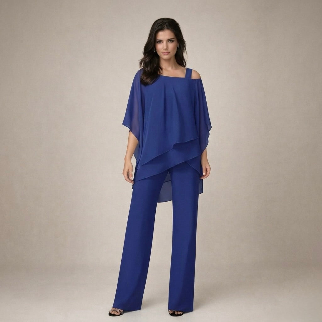 Celeste | Women's Off Shoulder Top Wide Leg Pants Set