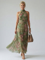 Colette | Women's Floral Halter Midi Dress