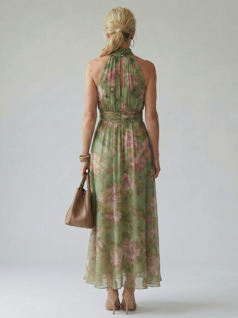 Colette | Women's Floral Halter Midi Dress