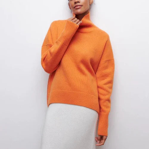AMELORA™ – OVERSIZED COTTON TURTLENECK SWEATER