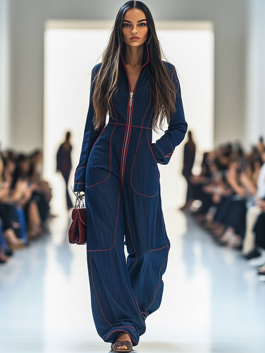Felicity | Women's Wide Leg Long Sleeve Jumpsuit