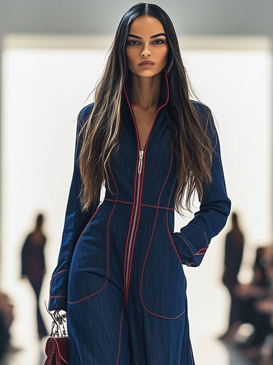 Felicity | Women's Wide Leg Long Sleeve Jumpsuit