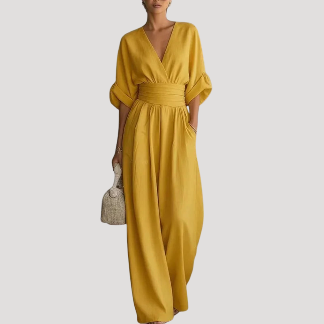 Felicity | Women's Wide Leg V-Neck Jumpsuit