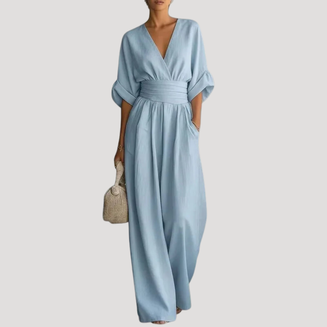 Felicity | Women's Wide Leg V-Neck Jumpsuit