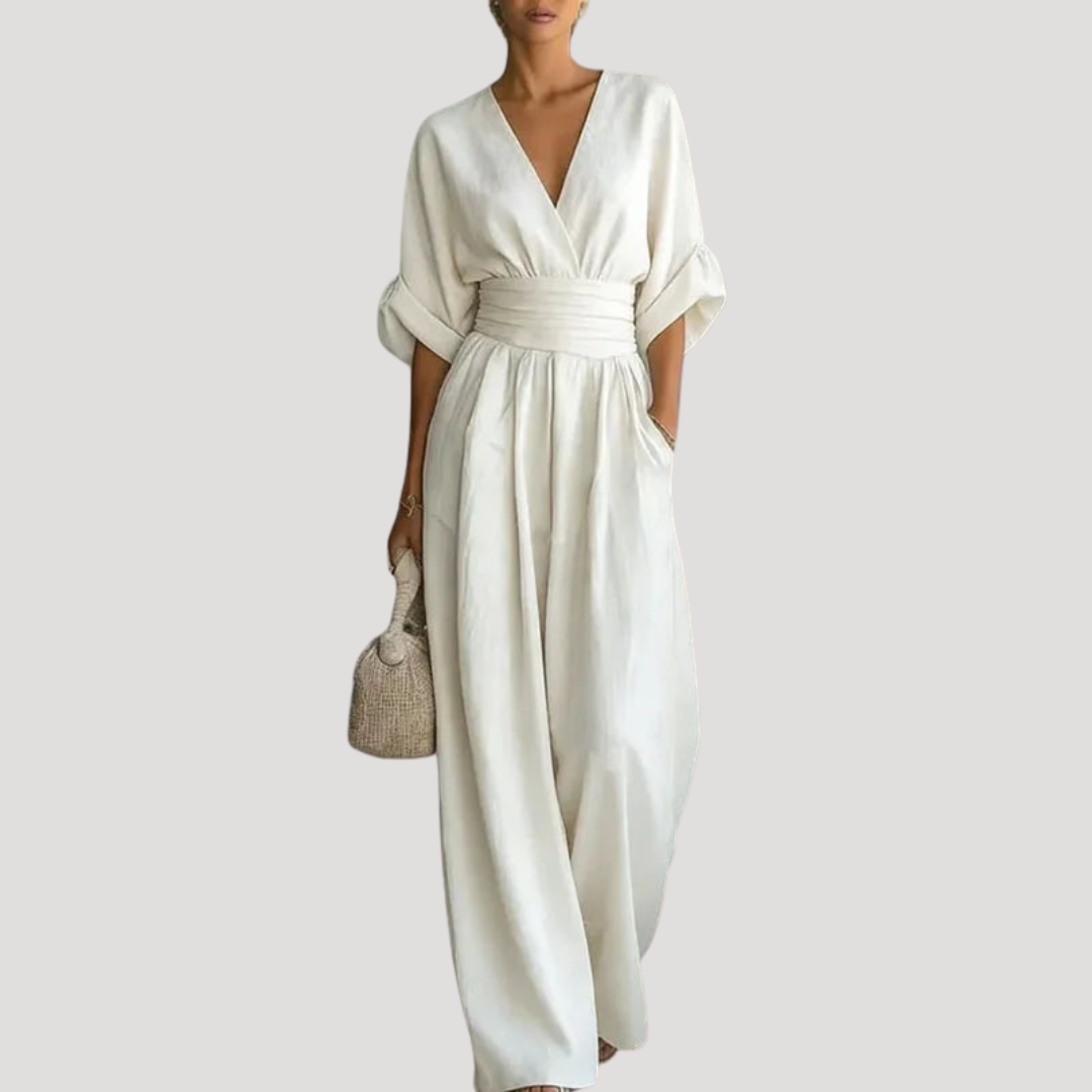 Felicity | Women's Wide Leg V-Neck Jumpsuit