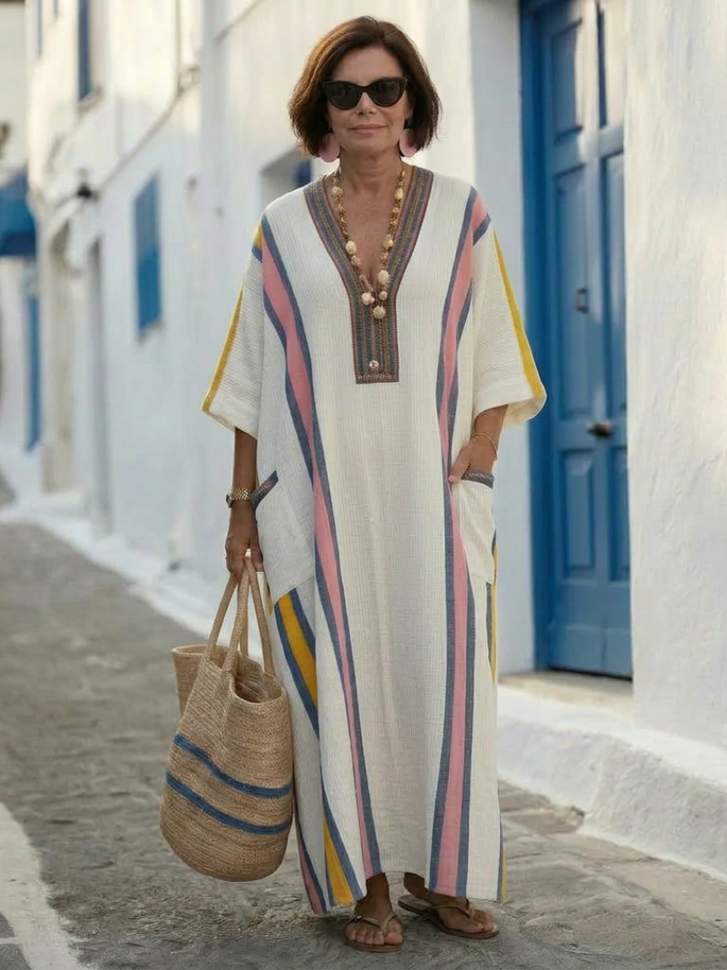 Freya | Women's V Neck Pocket Maxi Dress