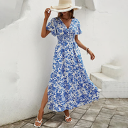 Primrose | Women's V Neck Boho Flowy Dress Beach