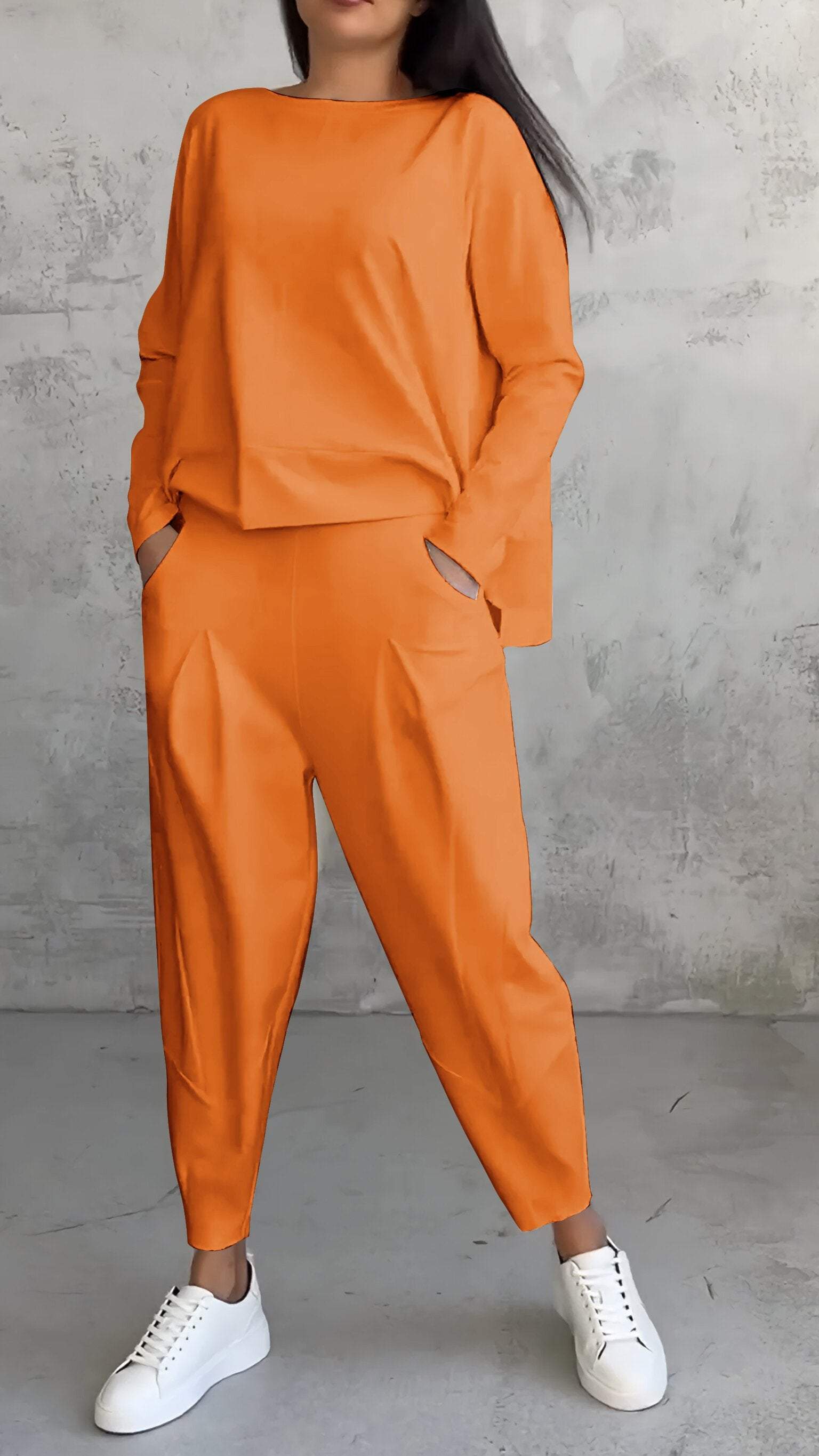 Nora | Women's 2 Piece Lounge Set Long Sleeve Top and Pants