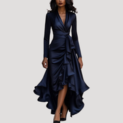Juliana | Women's Long Sleeve Wrap Evening Dress