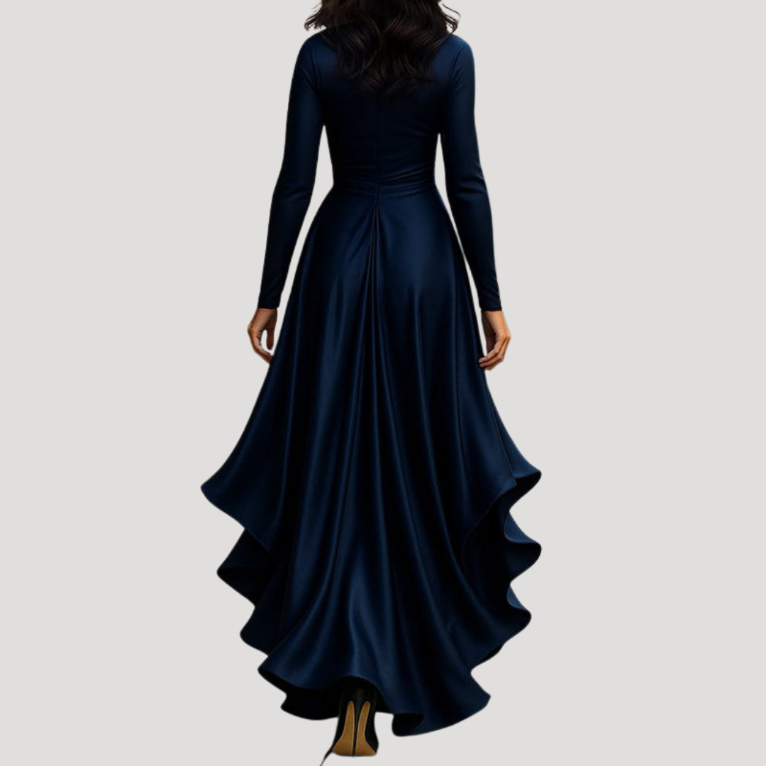 Juliana | Women's Long Sleeve Wrap Evening Dress