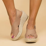 Paloma | Women's Espadrille Wedge Sandals with Cross Straps