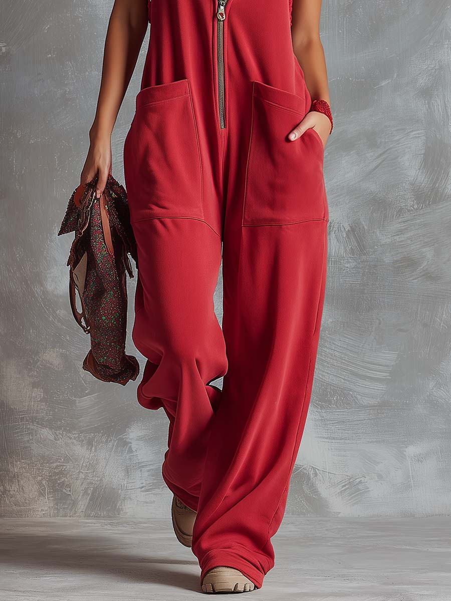 Kendra | Women's Hooded Sleeveless Jumpsuit