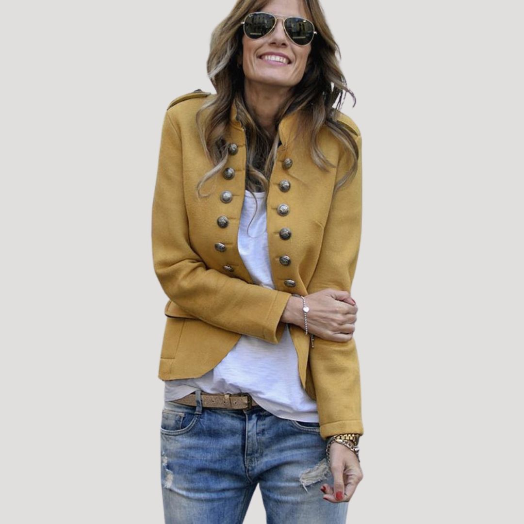 Kesia | Women's Double Breasted Military Cropped Jacket