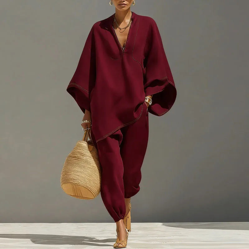 Lavinia | Women's Batwing Wide Leg Matching Set
