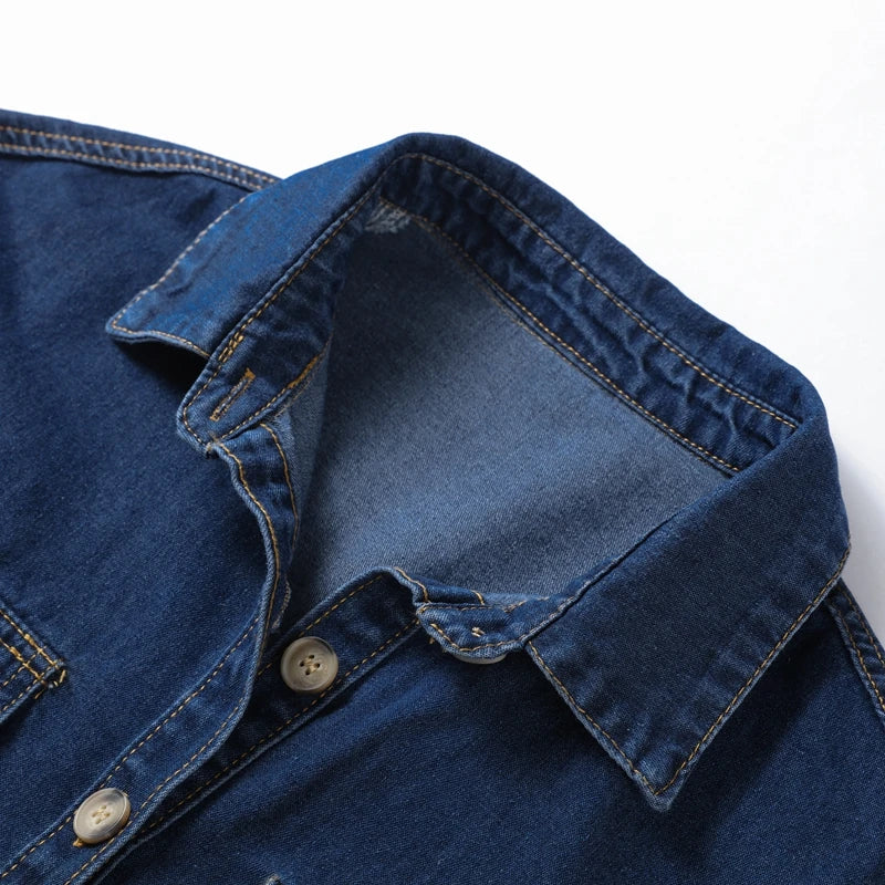 Leonie | Women's Denim Two Piece Short Sleeve Button Down Set