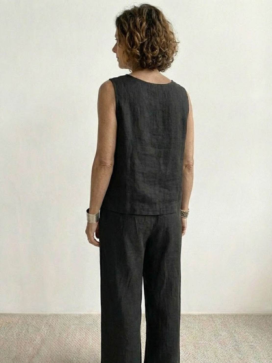 Olivia | Women's Sleeveless Tank Top and Wide-Leg Pants Set