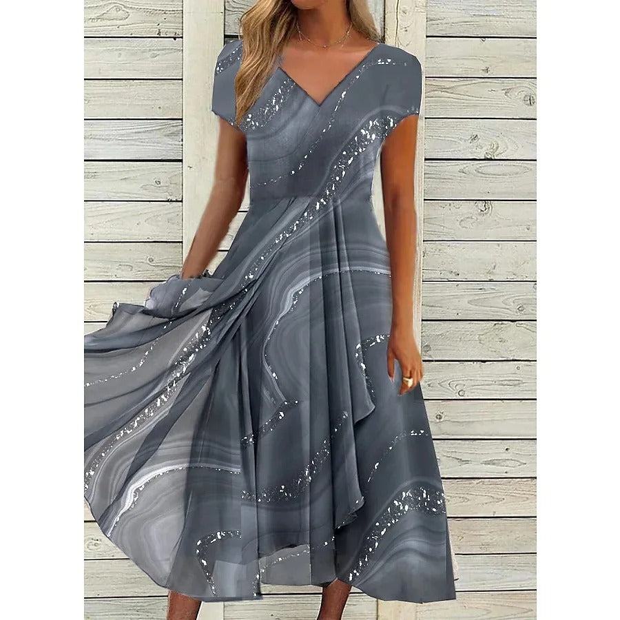 Emily™ | V-neck Midi Dress