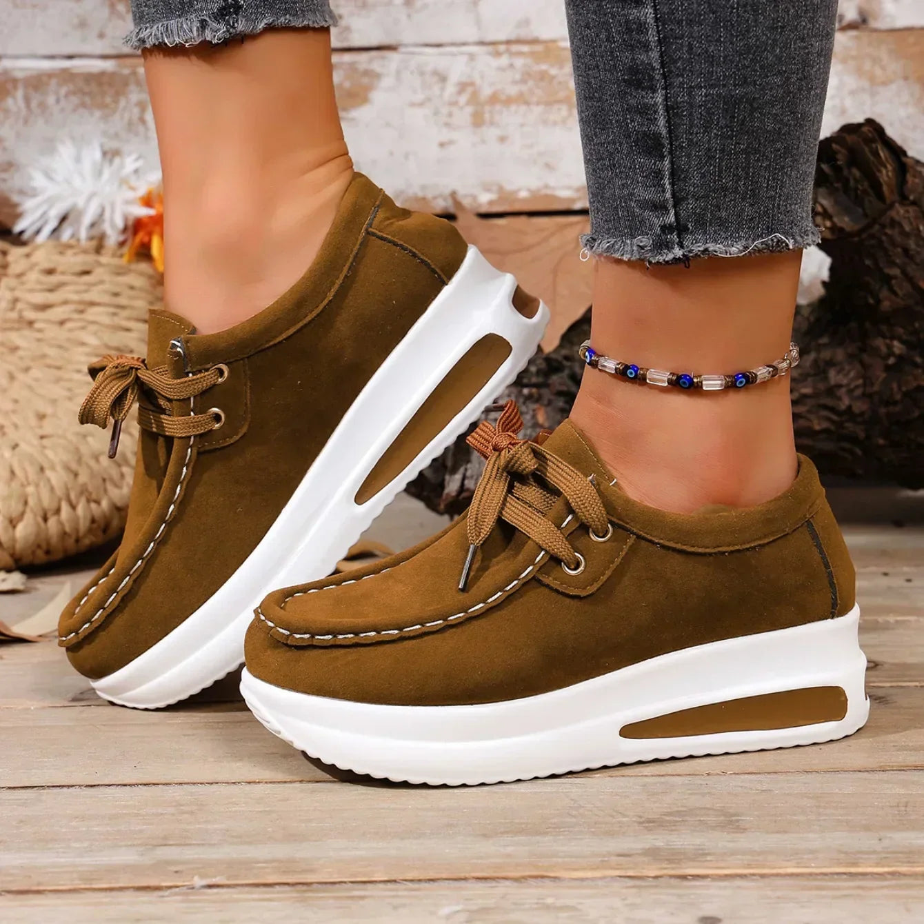 Nadia | Women's Platform Lace Up Sneakers
