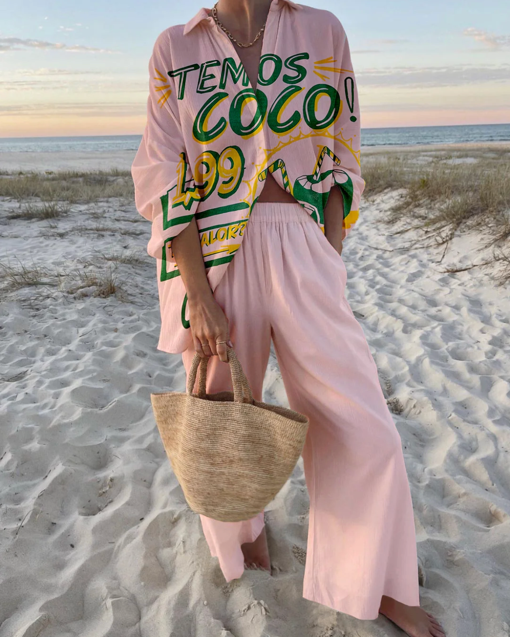 Noelle | Women's Printed Long Sleeve Two Piece Set